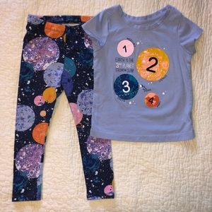 Cat and Jack tee/leggings